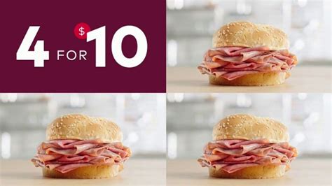 Arby's 4 for $10 still available 2023 - Arby's is a leading global quick-service restaurant company operating and franchising over 3,400 restaurants worldwide. Arby's was the first nationally franchised, coast-to-coast sandwich chain and has been serving fresh, craveable meals since it opened its doors in 1964. The Arby's brand strives to inspire smiles through delicious experiences.